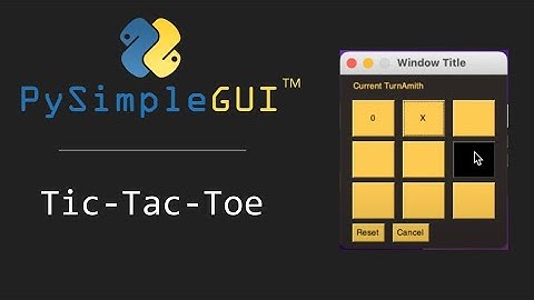 PySimpleGUI - TicTacToe