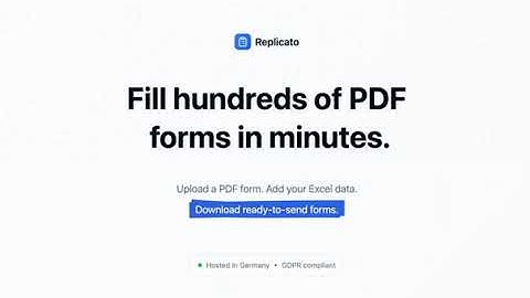 Introducing Replicato – Batch PDF Filler