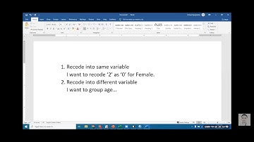 Recode into different variable in SPSS