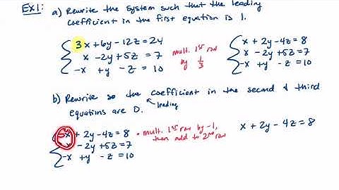 Chapter 2 Section 1 - Systems of Linear Equations with Unique Solutions