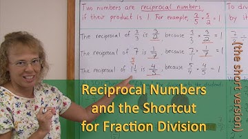 Reciprocal numbers and the shortcut for fraction division (grade 5)