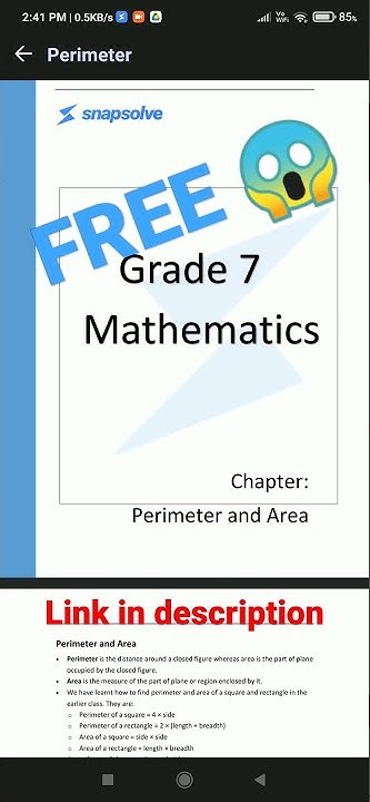 class 7 maths perimeter and area free notes - YouTube