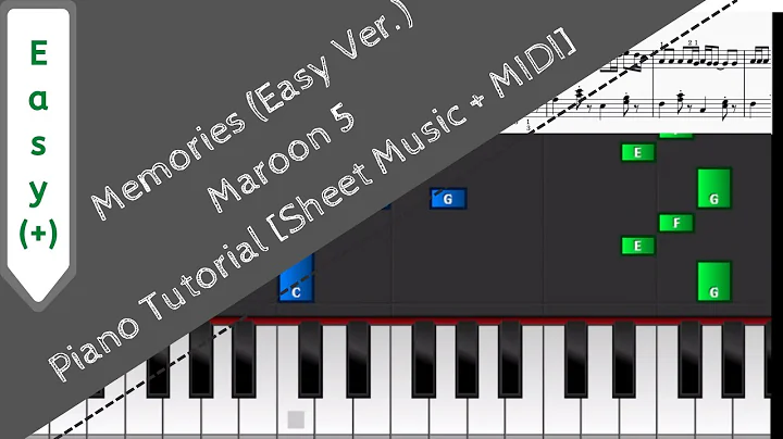Memories - Maroon 5 | Easy Piano Tutorial (Sheet Music)