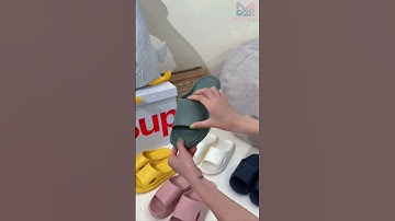 We can print your brand logo on indoor slippers | Custom slides #shorts