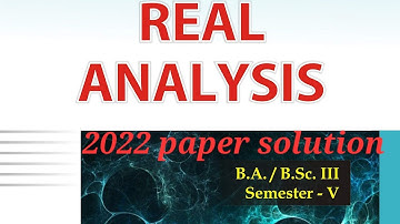 #2022 paper solution real analysis #bsc 5th semester maths #mdu