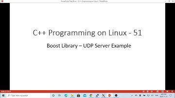 C++ Programming on Linux - Simple UDP server