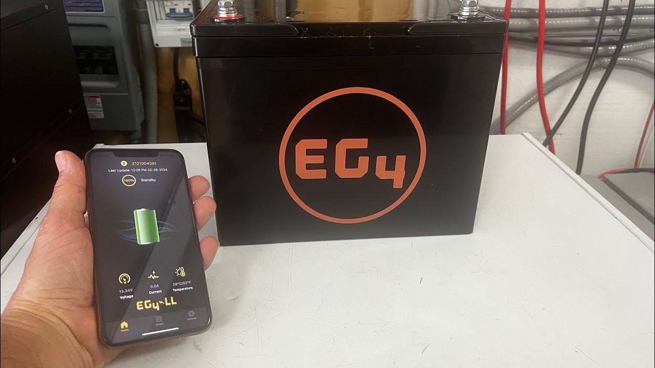 EG4 12v 100ah battery Unboxing, charging & Bluetooth connection for
