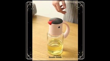 Cute Parrot Automatic Cap Oil Dispenser Bottle - Auto Flip Condiment Container With Automatic Cap