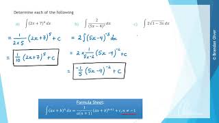 Finding the antiderivative of a power function (MM3-4 8D - Example 1)