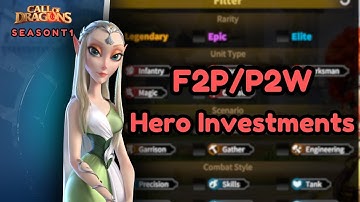 Best Hero Investments ST1 Call Of Dragons ( F2P/P2W)