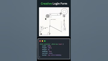 Creative Login From #html #css #js #coding #programming #shorts