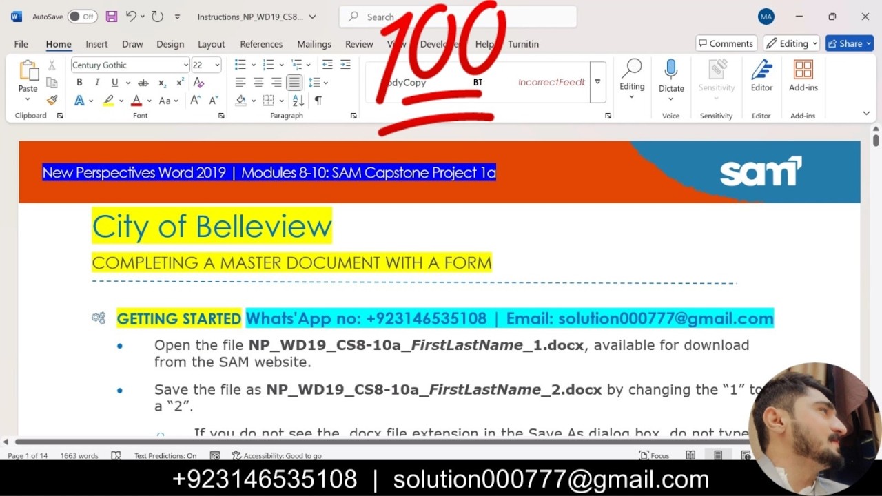 New Perspectives Word 2019 | Modules 8-10: SAM Capstone Project 1a #CityofBelleview #wordmodule8-10