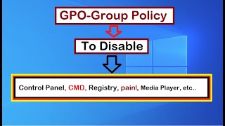 How to disable Control Panel Registry Command Prompt via GPO-Group Policy