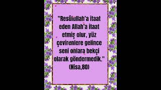Nisa Suresi 80. Ayet...