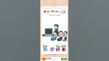 Brain test Level 340 Find the criminal Walkthrough Solution