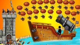 THE CATAPULT CLASH WITH PIRATES - Walkthrough Gameplay Part 8 - DAY 40-42 (Stickman Android Games) screenshot 5
