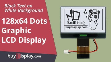 2.1" Serial 128x64 Graphic LCD Display Module arduino,Black Text on White Background