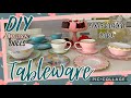 Diy american girl tableware  plates  cups and bowls