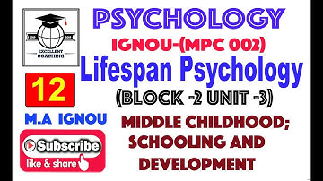 #IGNOU MPC 002|#M. A|#Lifespan Psychology|#Schooling and Development|#Block 2|#Unit 3