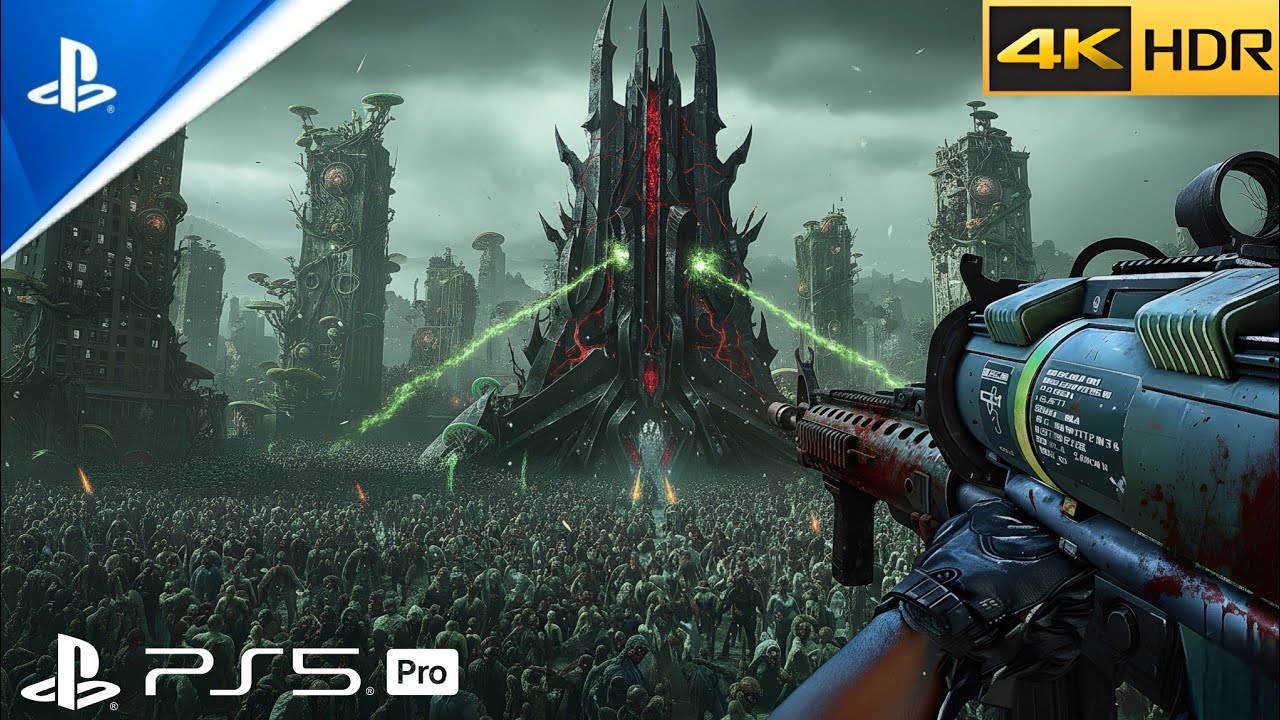 Атака зомби на нефтяном заводе (PS5 PRO): реалистичная графика Ultra Graphics [4K 60FPS HDR]