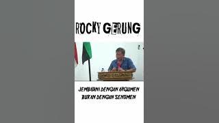 ROCKY GERUNG || JEMBATANI DENGAN ARGUMEN BUKAN DENGAN SENTIMEN || PEMUDA EMAS