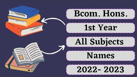 B.com Honours 1st Year All Subject Names According to NEP 2020 Session 2022-23 By Amaan The Educator