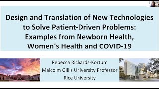 Carle Illinois College of Medicine Bleeding Edge Grand Rounds with Rebecca Richards Kortum P.h.D