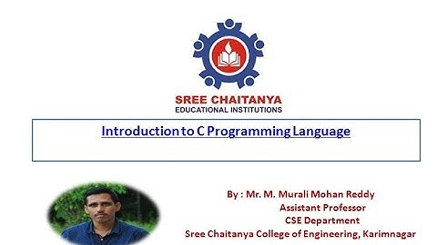 Introduction to C by Murali Mohan Reddy Muchanthala