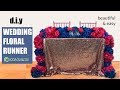 diy Dollar Tree Wedding Cascading Floral Table Runner - $12