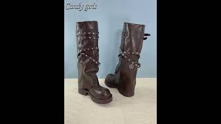 ZOUZIO SWEET PUNK STUDDED PLATFORM WOMEN'S BOOTS #womensboots  #heeledboots #shoes #womensshoes
