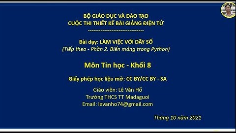 [Lập trình Python] Mảng một chiều