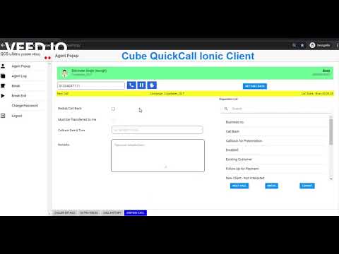 QuickIonic Client Login and Make Outbound Call