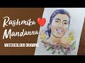 Rashmika Mandanna Drawing - Rashmika Mandanna Watercolour Painting Timelapse || @rashmika_mandanna