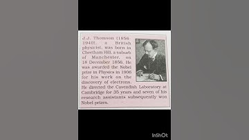 Write ✍️ about JJ thomson