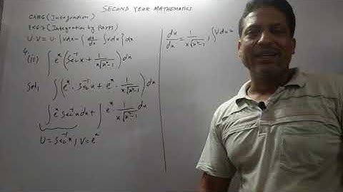 Second Year Mathematics, Chapter#6 Ex.6.7,Lecture #50, Integration by Parts.