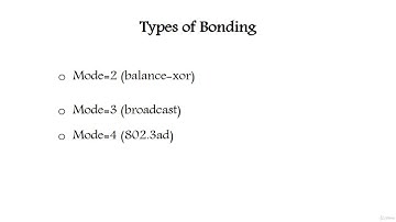 RHCE - Types of Network Bonding