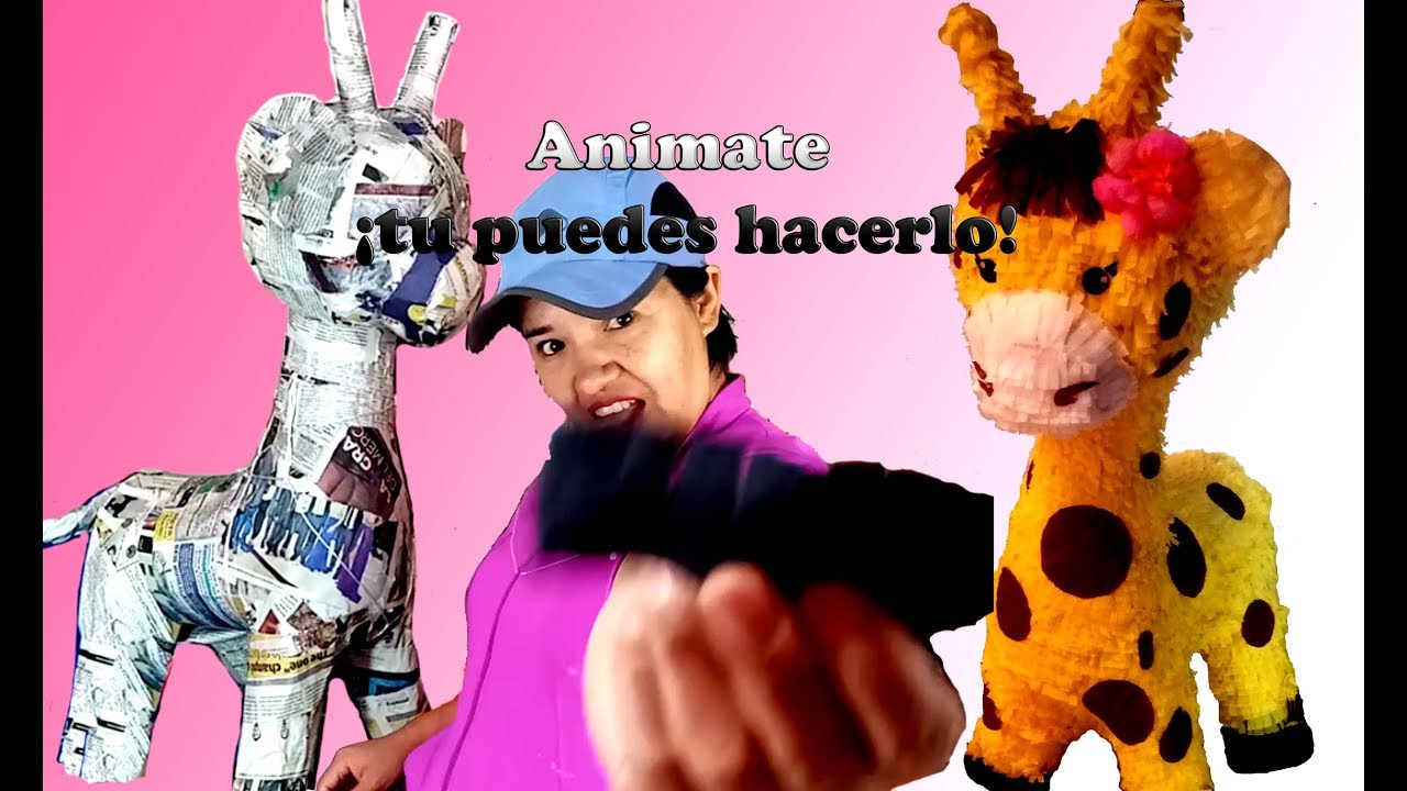 Piñata jirafa-how to make giraffe pinata, decoración final