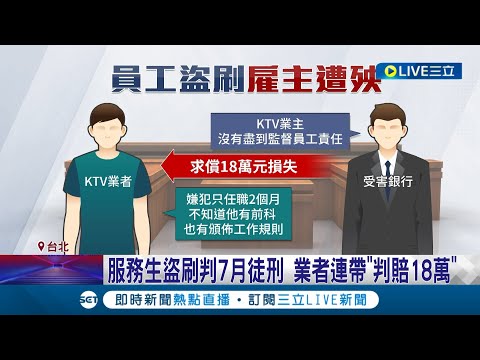 "偽卡教父"親傳弟子遭逮! 趁刷卡"側錄電磁紀錄" 服務生做偽卡狂刷75萬 廖嫌判7月徒刑.KTV業者連帶判賠18萬｜記者 游濤 王翊軒｜【LIVE大現場】20230826｜三立新聞台