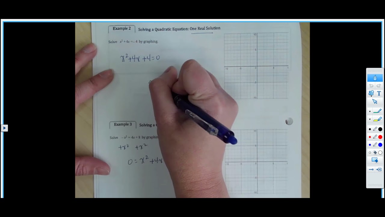 9.2 Solving Quadratic Equations by Graphing - YouTube