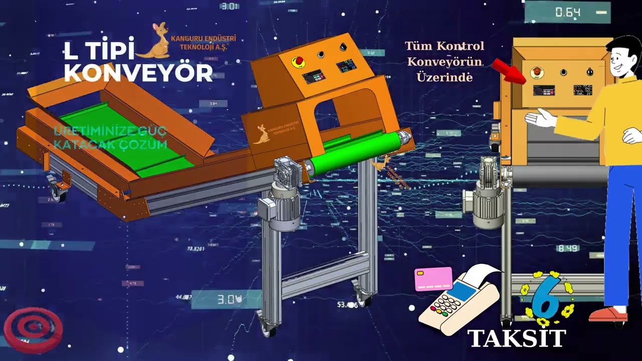 Keypad Kontrollü yeni Nesil L Tipi konveyer sistemi – Kanguru Endüstri Teknoloji A.Ş. Farkıyla!