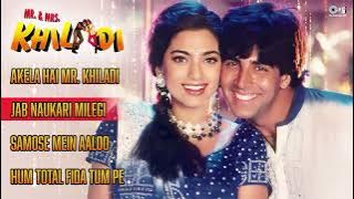 Mr  & Mrs  Khiladi Songs  90s Bollywood Jukebox  Akshay Kumar, old is gold hindi songs collection