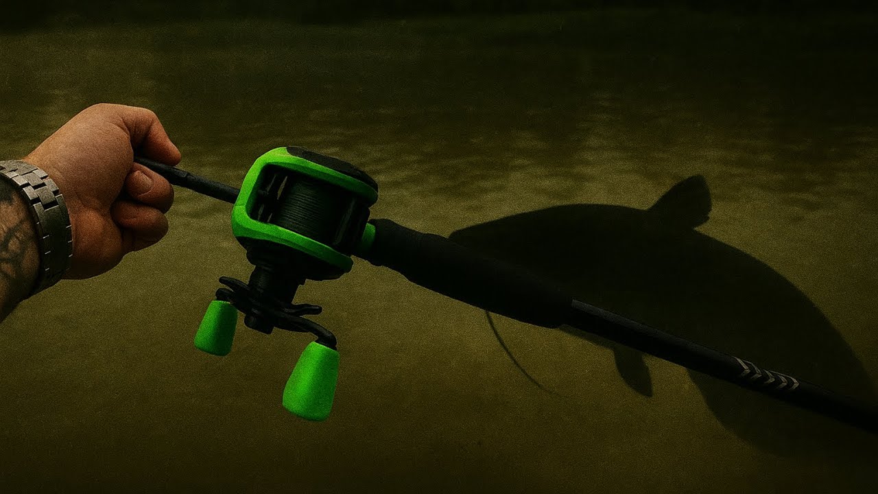 Poisson inattendu sur une petite canne 