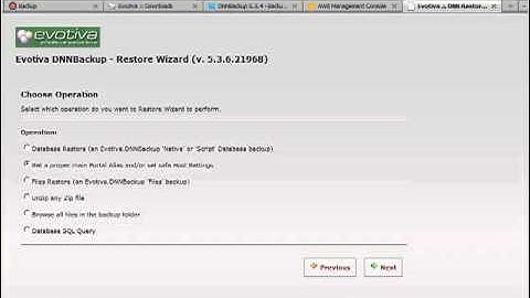 How to test and restore the backup of your DotNetNuke site - part2/2 - Video #206