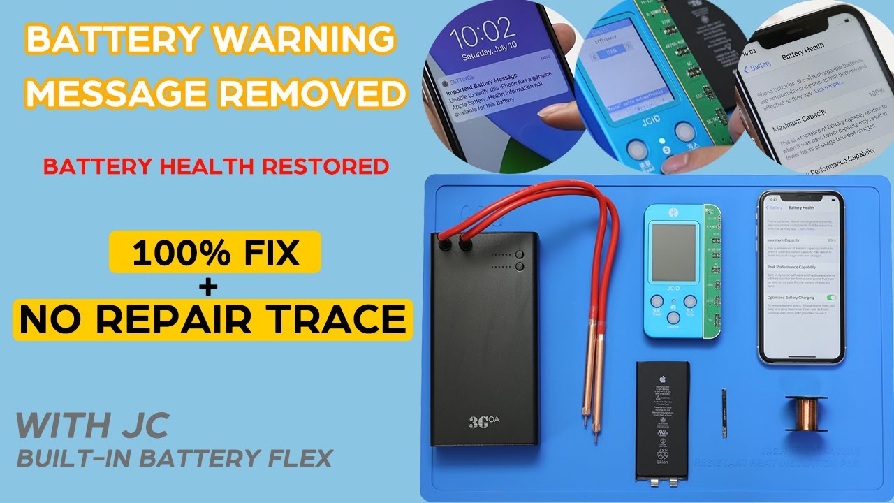 100% Fix Battery Warning Message + Battery Health For iPhone 11/12 Series  With JC Built-in Board - YouTube