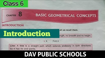 DAV class 6 maths chapter 8 basic geometrical concepts