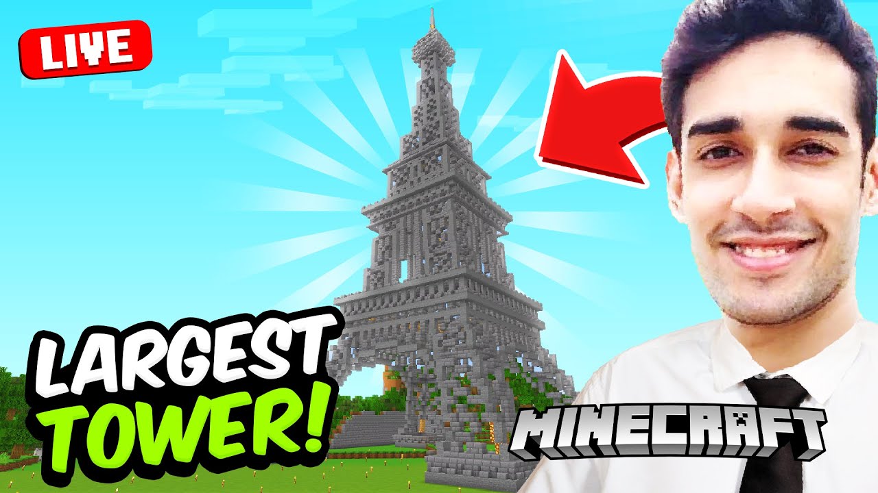BUILDING EIFFEL TOWER IN MINECRAFT SURVIVAL! #shorts #ytshorts #