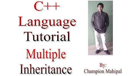 C++ Programming  Language Tutorial 69 Multiple Inheritance with example