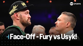 🥊💥 Tyson Fury & Oleksandr Usyk face off! #FuryNgannou 🇸🇦