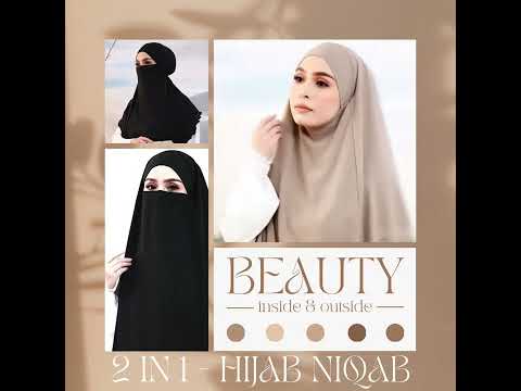 2 in 1 French Khimar - Hijab to Niqab in an instant
