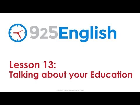 925 English Lesson 13: Talking about your Education in English | ESL Conversation Lesson